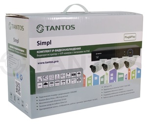 Готовый комплект IP видеонаблюдения Tantos Tantos Simpl, фото 3