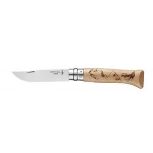 Нож Opinel №8 Alpine adventures, нержавеющая сталь, рукоять дуб, гравировка пеший туризм, фото 1