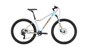 Велосипед Stark'23 Viva 27.3 HD светло-голубой/оранжевый металлик 18"