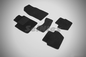 Ворсовые LUX коврики в салон Seintex для Ford Ecosport 2014-2017 (черные, 85982), фото 1