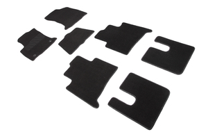 Ворсовые LUX коврики в салон Seintex для Toyota Fortuner II 2015-н.в. (черные, 89663), фото 1