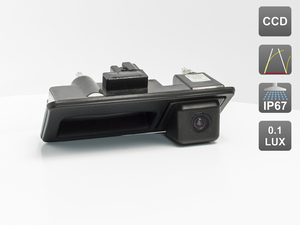 CCD штатная камера заднего вида с динамической разметкой AVEL Electronics AVS326CPR (#003) для AUDI, VOLKSWAGEN, PORSCHE, интегрированная с ручкой багажника, фото 1