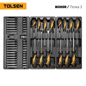 Набор инструментов для тележки TOLSEN "BOXER" 12 ложементов, 157 предметов TT85415-157, фото 4