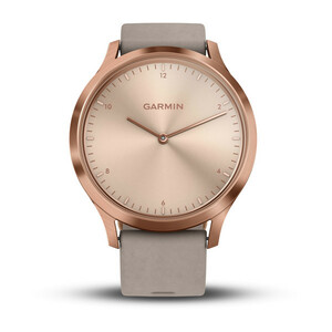 Смарт-часы Garmin Vivomove HR розовое золото с бежевым кожаным ремешком, фото 3