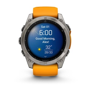Часы Garmin Fenix 8 51mm AMOLED Saph Graphite DLC Titanium Spark Orange-Graphit Sln(010-02905-53G), фото 9