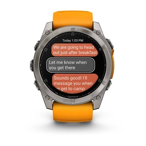 Часы Garmin Fenix 8 51mm AMOLED Saph Graphite DLC Titanium Spark Orange-Graphit Sln(010-02905-53G), фото 5