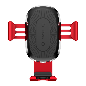 Беспроводное зарядное Baseus Wireless Charger Gravity Car Mount Red, фото 1