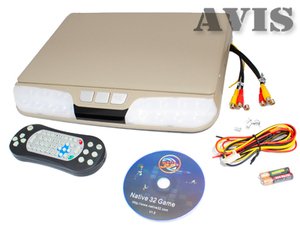 Автомобильный потолочный монитор 15,6" со встроенным DVD плеером AVEL AVS1520T (Бежевый), фото 7