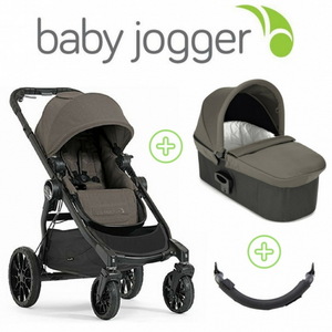Коляска Baby Jogger City Select LUX Taupe Набор 2(коляска+люлька+бампер)