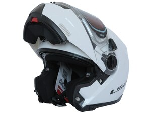 Мотошлем FF325 STROBE ELECTRIC SNOW Solid снегоходный LS2 (белый глянцевый, 2XL), фото 6