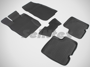 Резиновые коврики с высоким бортом Seintex для Nissan Terrano III 2014-2015-н.в.