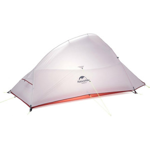 Палатка Naturehike Сloud up 2 20D NH17T001-T двухместная с ковриком, серо-красная, фото 2
