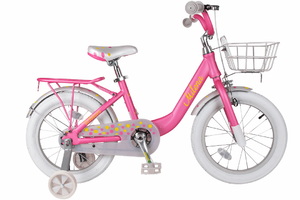 Велосипед Tech Team Milena 16" темно-розовый (алюмин) корзина