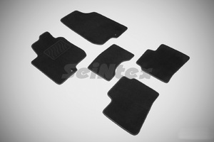 Ворсовые LUX коврики в салон Seintex для Hyundai i30 2009-2012 (черные, 82332)
