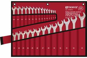 Набор комбинированных гаечных ключей Thorvik W3S28TB серии ARC в сумке, 6-36 мм