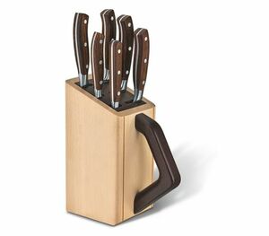 Набор Victorinox кухонный, 6 предметов: 5 ножей и вилка, в подставке из бука, коричневый, фото 3