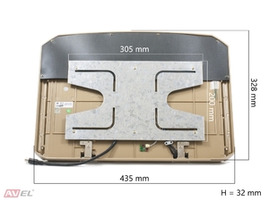 Потолочный монитор 15,6" со встроенным Full HD медиаплеером AVS1507MPP (бежевый), фото 2