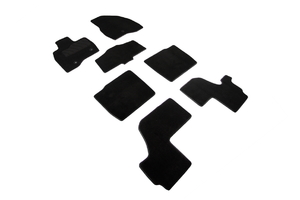 Ворсовые LUX коврики в салон Seintex для Ford Explorer V 15 (V3,5) 2010-2015 (черные, 94279)