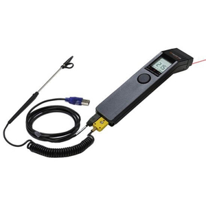 Пирометр (инфракрасный термометр) Optris MSPro (-32…760 °C) (пирометр, батарейка, кабель ПК, контактная термопара, чехол, ремешок)