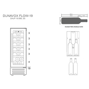 Винный шкаф Dunavox DAUF-19.58SS, фото 8