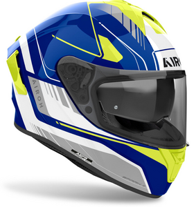Шлем Airoh SPARK 2 CHRONO Blue/Yellow Glossy M (глянцевый), фото 3