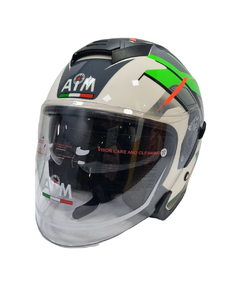 Шлем AiM JK526 Fluo-Green/White/Black S, фото 1