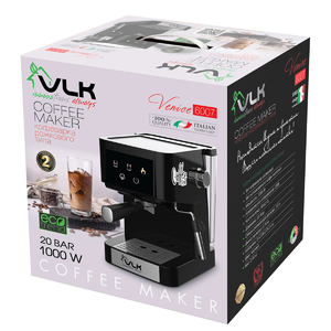 Кофеварка рожкового типа электрическая VLK Venice 6007, мощность 1000 Вт, давление 20 бар, фото 4