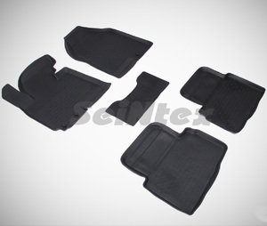 Резиновые коврики с высоким бортом Seintex для Hyundai ix35 2010-2015 / KIA Sportage III 2010-2015