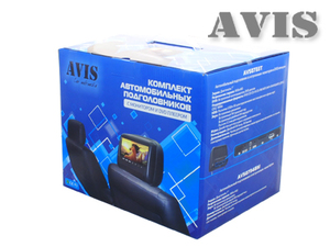Комплект подголовников с DVD и мониторами 7 дюймов Avel AVS0733T + AVS0734BM (Серый), фото 5