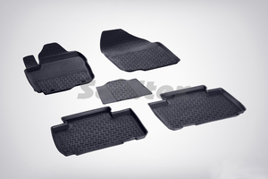 Резиновые коврики с высоким бортом Seintex для Toyota RAV4 IV 2012-2019