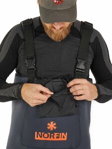 Полукомбинезон забродный Norfin SHADOW NEOPRENE BOOTFOOT р.44-L с сапогами резина, фото 6