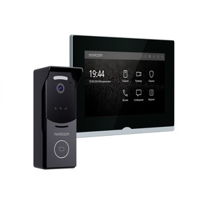 Комплект из IP-видеодомофона и IP-вызывной панели Novicam IMPULSE 7 IP WIFI KIT BLACK, фото 2