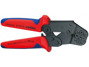 Пресс-клещи KNIPEX 4 гнезда, штекеры открытые неизолированные 2.8/4.8 мм, 0.10-1.5 мм², длина 195 мм, фото 3