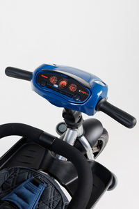 Велосипед коляска трехколесный с ручкой, Tech Team Luxury music  синий 2026, фото 13