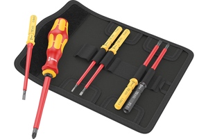 Набор насадок с отвёрткой-битодержателем, 7 пр. Kraftform Kompakt VDE 7 Universal 2 Tool Finder WERA WE-006601, фото 1