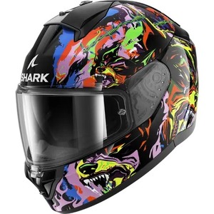 Шлем Shark RIDILL 2 RAGING BEAST Black/Violet/Yellow (L), фото 1