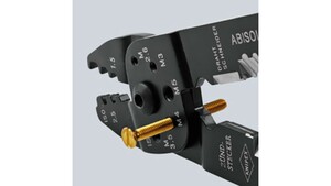 Пресс-клещи,Knipex  3 гнезда, неизолированные кабельные наконечники и штекеры: 0.5-6.0 мм², длина 230 мм, фото 2