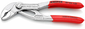 COBRA Клещи переставные, зев 25 мм, длина 125 мм, хром, обливные ручки KNIPEX KN-8703125