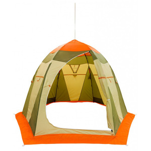 Палатка рыбака Митек Нельма 3 Люкс (оранжево-бежевый/хаки), фото 1