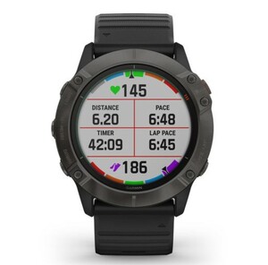 Умные часы Garmin Fenix 6X Pro Solar титановый серый DLC с черным ремешком, фото 7