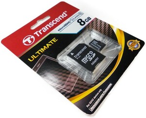 Карта памяти MicroSDHC 8GB Transcend Class 10, фото 1