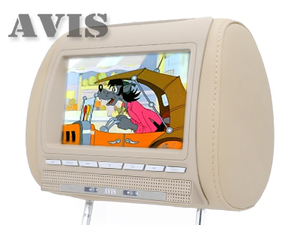 Подголовник со встроенным DVD плеером и LCD монитором 8" AVEL AVS0811T (бежевый), фото 1