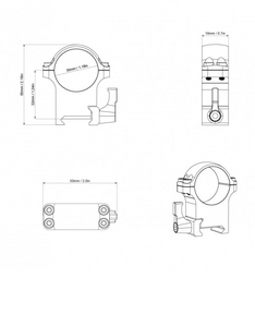 Крепление Vector Optics 30 mm STEEL MEDIUM QD WEAVER RINGS (XASR-SQ12), фото 5
