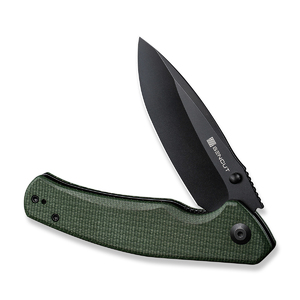 Складной нож SENCUT Slashkin D2 Steel Black Handle Green Canvas Micarta, фото 3