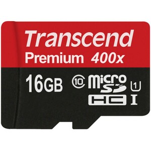 Карта памяти MicroSDHC 16GB Transcend Class10 Premium 400x