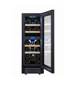 Винный шкаф CellarPrivate встраиваемый, двухзонный на 17 бутылок черный, скрытая ручка CP017-2TBH, фото 7