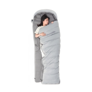 Ультралёгкий спальный мешок Naturehike RM80 Series Утиный пух Grey Size M, молния слева, 6927595707197L, фото 4
