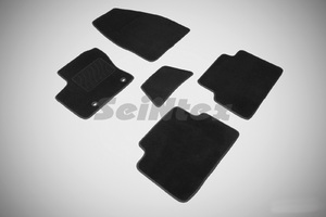 Ворсовые LUX коврики в салон Seintex для Ford Kuga I 2008-2012 (черные, 94280), фото 1