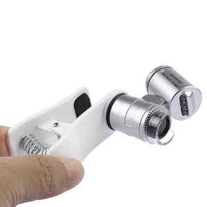 Микроскоп Kromatech 60x мини, с креплением для смартфона, подсветкой (2 LED) и ультрафиолетом (9882-W), фото 4