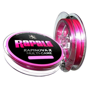 Леска плетеная RAPALA Rapinova-X MULTI GAME розовая 100м #0.4/8.8LB/0.10 мм, фото 4